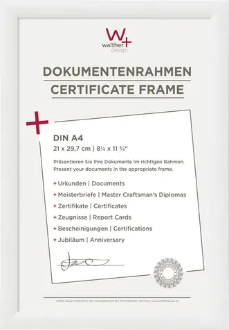 Walther Trendstyle 21x29.7 Plastový foto rám bílá / DIN A4 
