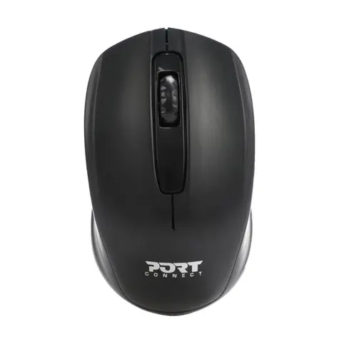 PORT CONNECT Wireless OFFICE černá / bezdrátová myš / USB 2.4GHz dongle / 1000 DPI / 2x AAA