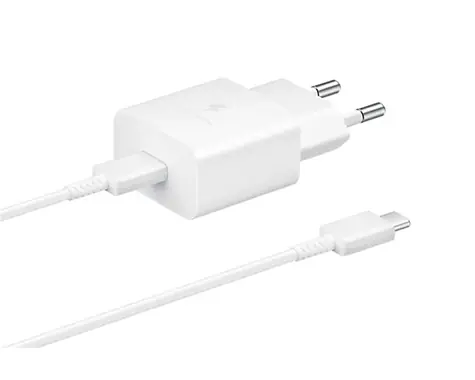 SAMSUNG EP-T1510XWEGEU bílá / USB-C nabíječka / rychlé nabíjení / 15 W / 2A