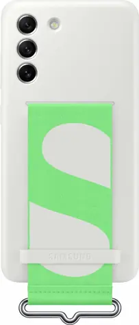SAMSUNG Silikonový kryt s poutkem pro Samsung Galaxy S21 FE bílá