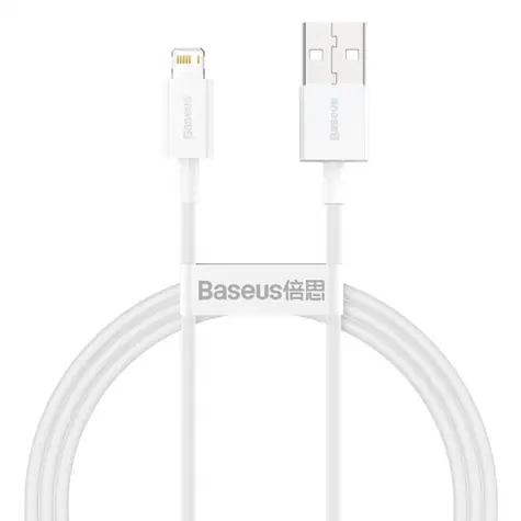 Baseus CALYS-A02 Superior Series bílá / kabel USB-A na Lightning  / 1m