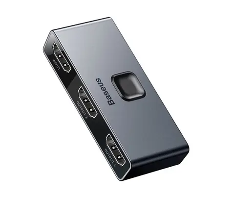 Baseus CAHUB-BC0G Matrix HDMI Splitter 2v1 šedá /  HDMI rozbočovač / 3x HDMI