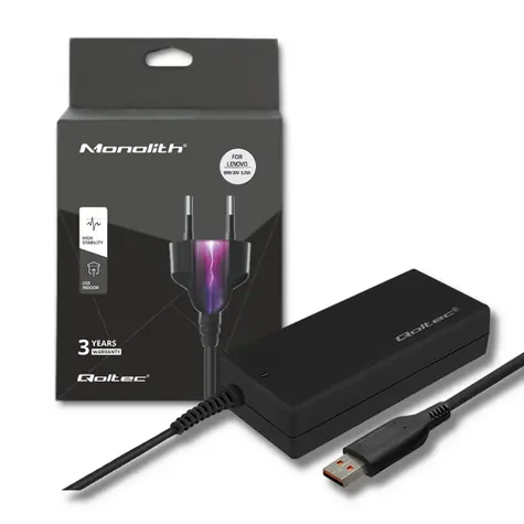 Qoltec 51502 AC adapter 65W pro Lenovo / 20V / Yoga Pro Plug
