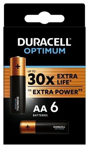 DURACELL - Optimum alkalická baterie tužková AA 6 ks