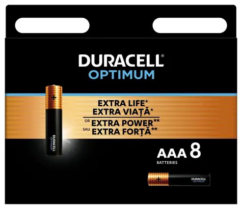 DURACELL - Optimum alkalická baterie mikrotužková AAA 8 ks