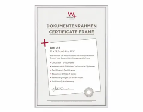 Walther New Lifestyle 21x29.7 Plastový foto rám stříbrná / DIN A4 