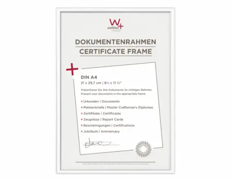 Walther New Lifestyle 21x29.7 Plastový foto rám bílá / DIN A4 