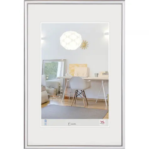 Walther New Lifestyle 21x29.7 Plastový foto rám stříbrná / DIN A4 