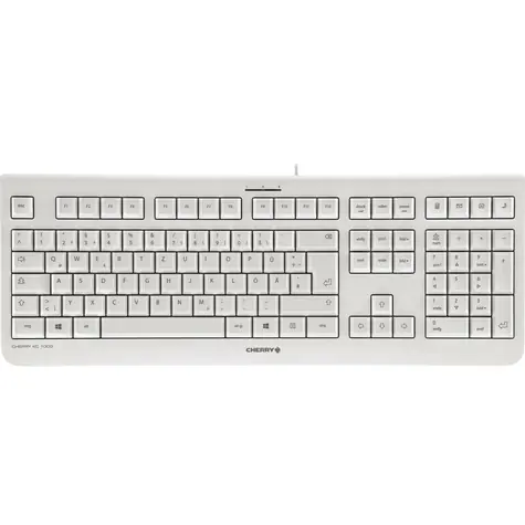 CHERRY JK-0800DE-0 šedá / Kancelářská klávesnice / drátová / USB / GE layout