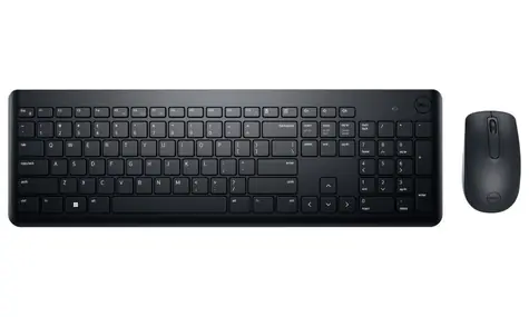 DELL KM3322W UK černá / Set bezdrátové klávesnice a myši / UK layout / USB adaptér 2.4GHz / 1000 DPI
