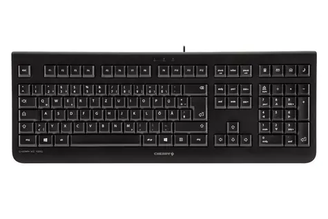 CHERRY JK-0800DE-2 černá / Kancelářská klávesnice / drátová / USB / GE layout 