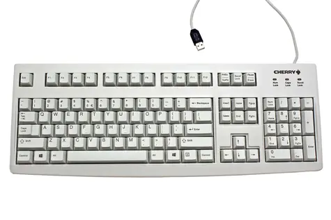 CHERRY G83-6104LUNEU-0 světle šedá / Kancelářská klávesnice / drátová / USB / US layout