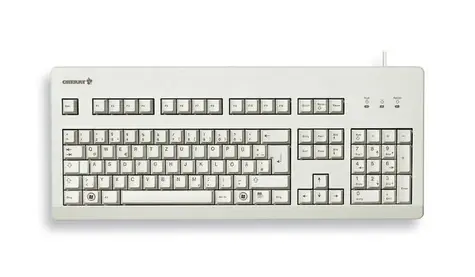 CHERRY G80-3000LPCEU-0 šedá / Kancelářská klávesnice / drátová / USB / US layout