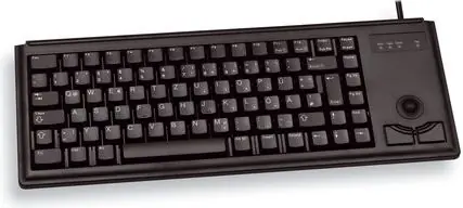 CHERRY  G84-4400LPBDE-2 černá / Klávesnice s trackballem / drátová / USB / DE layout 
