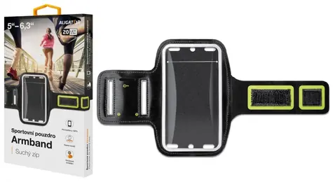 Aligator Armband Sportovní pouzdro černo-žluté