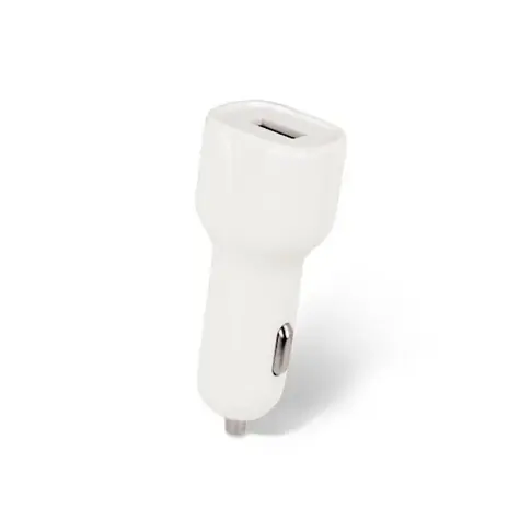 Setty GSM043808 bílá / Nabíječka do auta s USB s kabelem Lighting / 2.4A / 1m