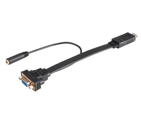 Akasa AK-CBHD18-20BK / adaptér HDMI na VGA s audio kabelem / FullHD / 60Hz / 3.5mm jack