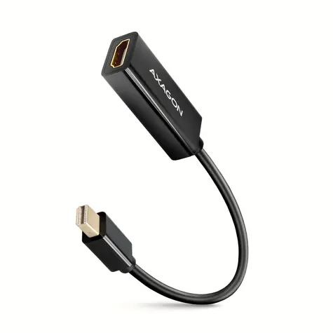 AXAGON RVDM-HI14N miniDP - HDMI adaptér M-F černá / 15 cm / 4K/30Hz