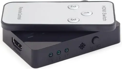 Gembird DSW-HDMI-34 Switch HDMI / 3x HDMI (vstup) / 1x HDMI (výstup) / dálk. ovladač