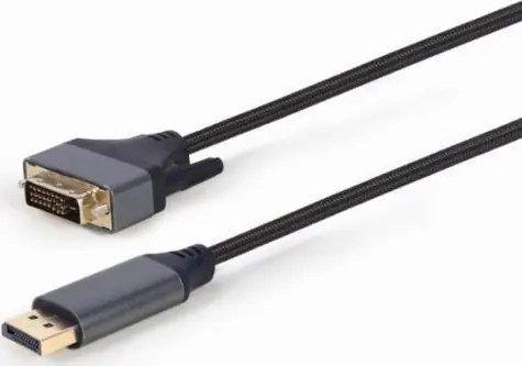Gembird CC-DPM-DVIM-4K-6 kabel DisplayPort na DVI 1.8m černá / DisplayPort (M) / DVI 24+1 (M)