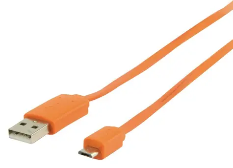 Valueline USB 2.0. kabel - Micro USB 100 cm oranžová