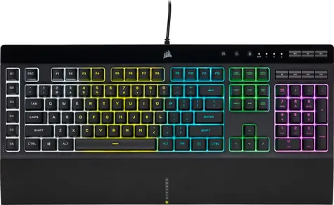 Corsair K55 RGB PRO US černá / Herní klávesnice / RGB LED podsvícení / US layout / USB