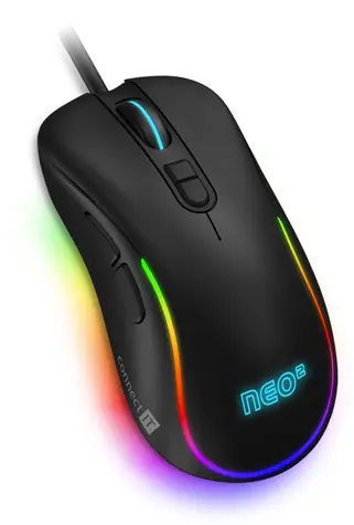 CONNECT IT NEO 2 černá / Optická herní myš / RGB / 7200 DPI / 7 tlačítek / USB-A / 1.5 m