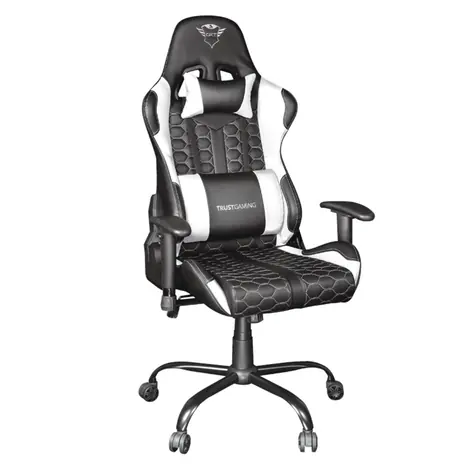 Trust GXT708W Resto bílá / herní židle / nastavitelná / nosnost až 150 kg / syntetická kůže 