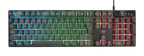 Trust GXT835 Azor (CZ) černá / Herní klávesnice / RGB / USB-A / CZ&SK layout 
