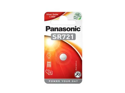Panasonic SR-721EL/1B knoflíková baterie / 1.5V / 25mAh / oxid stříbra / 1 ks / v blistru