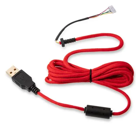 Glorious Ascended v2 červená / pletený USB kabel / pro herní myš Glorious O/O-/D