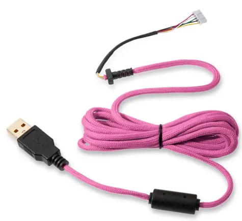 Glorious Ascended v2 růžová / pletený USB kabel / pro herní myš Glorious O/O-/D