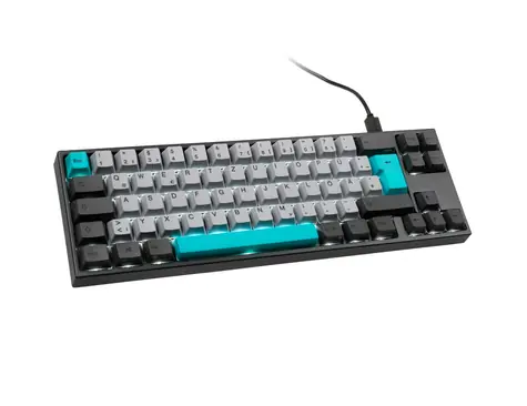 Ducky MIYA Pro Moonlight TKL MX-Blue šedá / Herní klávesnice / podsvícená / mechanická / drátová (USB) / DE