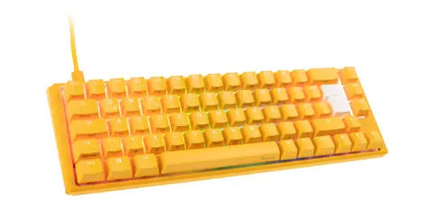 Ducky One 3 Yellow SF MX-Blue žlutá / Herní klávesnice / podsvícená / mechanická / drátová (USB) / DE