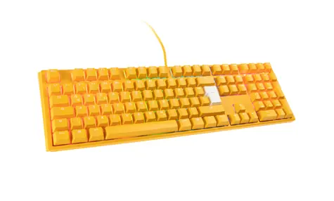 Ducky One 3 Yellow MX-Speed-Silver žlutá / Herní klávesnice / podsvícená / mechanická / drátová (USB) / DE