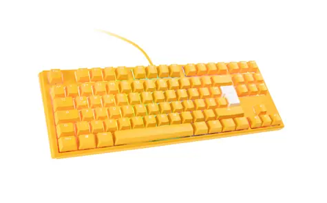 Ducky One 3 Yellow TKL MX-Black žlutá / Herní klávesnice / podsvícená / mechanická / drátová (USB) / DE