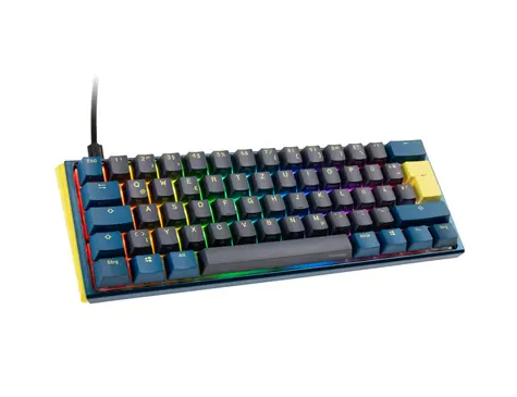 Ducky One 3 Daybreak Mini MX-Clear modrá / Herní klávesnice / podsvícená / mechanická / drátová (USB) / DE
