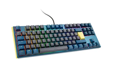 Ducky One 3 Daybreak TKL MX-Brown modrá / Herní klávesnice / podsvícená / mechanická / drátová (USB) / DE