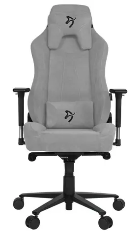 AROZZI VERNEZZA Soft Fabric herní židle šedá-černé logo / 134 - 143 cm / látková / 145 kg