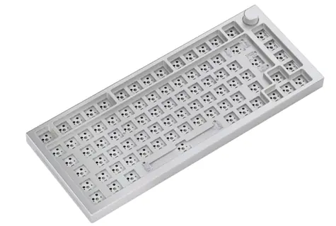 Glorious GMMK Pro White Ice barebone ISO bílá / herní 75% TKL kláves. / bez spínačů / USB-C / ISO layout / RGB / 1.8m