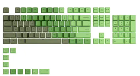 Glorious vyměnitelné klávesy GPBT US Olive / 114 ks / US layout / Cherry MX(+) 