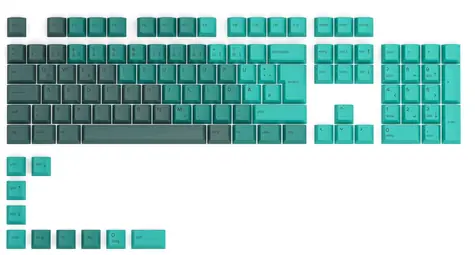 Glorious vyměnitelné klávesy GPBT DE Rain Forest / 115 ks / DE layout / Cherry MX(+) 