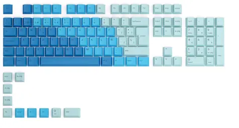 Glorious vyměnitelné klávesy GPBT ES Caribbean Ocean / 115 ks / ES layout / Cherry MX(+) 