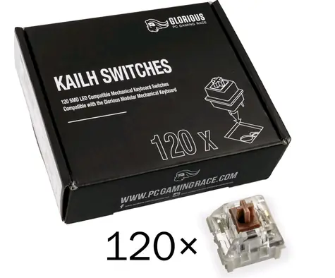 Glorious mechanické spínače Kailh Speed Bronze 120 ks bronzová