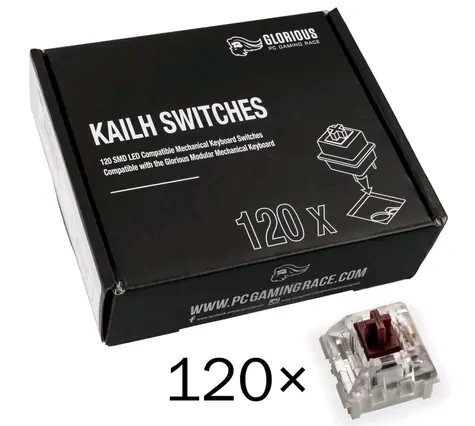 Glorious mechanické spínače Kailh Speed Copper 120 ks hnědá