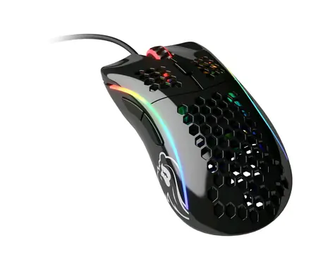 Glorious Model D lesklá černá / herní myš / 12000 DPI / 6 programovatelných tlačítek / RGB / 2m