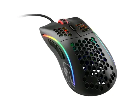 Glorious Model D matná černá / herní myš / 12000 DPI / 6 programovatelných tlačítek / RGB / 2m