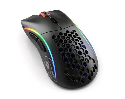 Glorious Model D Wireless matná černá / herní bezdrátová myš / 19000 DPI / 6 programovatelných tlačítek / RGB