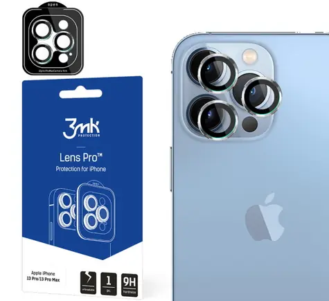 3mk Lens Pro Tvrzené sklo ochrana kamery pro Apple iPhone 13 Pro & iPhone 13 Pro Max