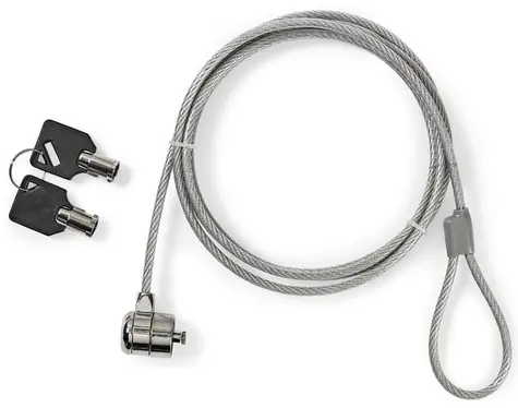 Nedis NBLKK1002ME Zámek univerzální pro notebook / na klíč / kovový / 1.8m 